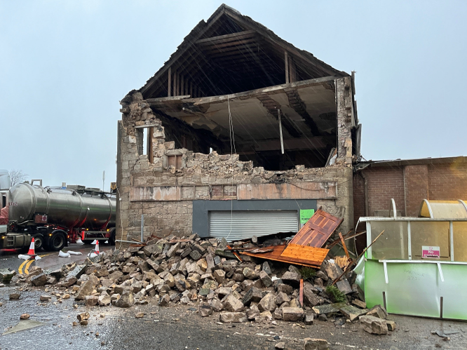 falkirkcouncil's tweet image. Latest on #Denny Stirling Street: Depute Leader of Falkirk Council, Councillor Paul Garner said: “Safety works to the damaged building are due to commence on the building on Monday 17 February. More below ...