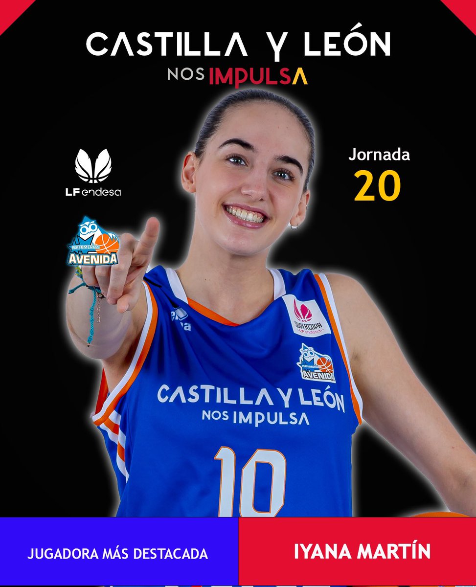 CBAvenida's tweet photo. Castilla y León NOS IMPULSA 🚀

Y, sí, IYANA nos IMPULSA 🔥
🔹 16p
🔹 3a
🔹3r
🔹 16 Val

#LFEndesa https://t.co/lFTX5bOjSG