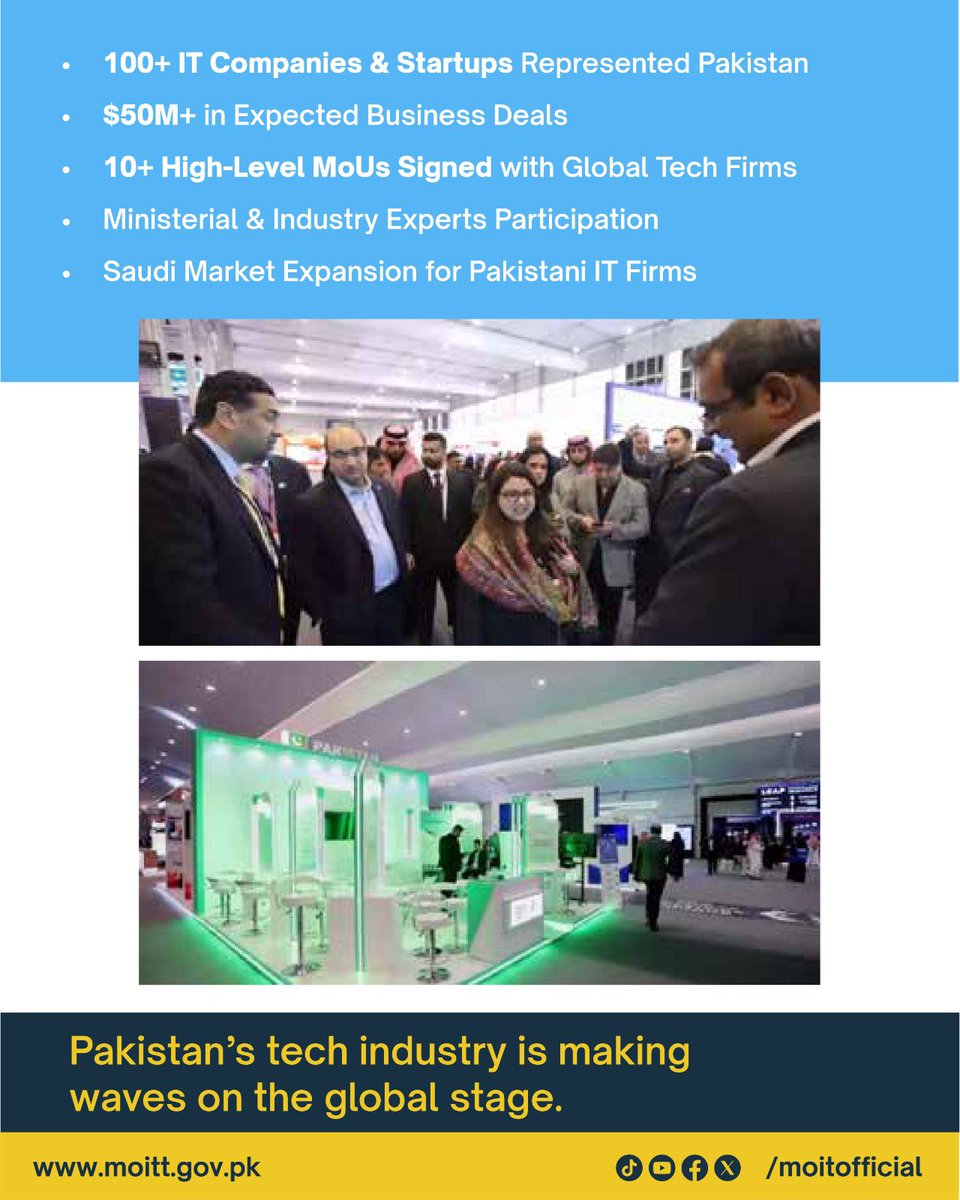 MoitOfficial's tweet image. Pakistan at LEAP 2025 - A Game-Changer in Tech!

#pakistanatleap #techpakistan #digitaltransformation #Innovation #leap2025 #moitt #shazafatima #digitalnationpakistan #dnp  #dfdi