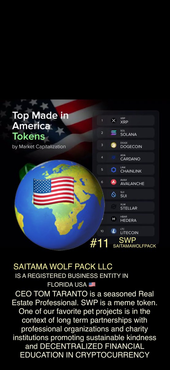 BudRante's tweet photo. @Adambreakbread_ @solana @Saitama_Reborn $SWP lowest Raydium supply out of all viable &amp; sustainable #meme @YahooNews 
#Registered business in Florida USA 🇺🇸 
Currently in long term partnership with 
METRO #BAGUIO LIONS CLUB #MBLC 
#PHILIPPINES
#LIONS CLUB INTERNATIONAL

#CRYPTO #Cryptonews 
https://t.co/Axh65ZUmey @CNN https://t.co/M7RpJiLbKB