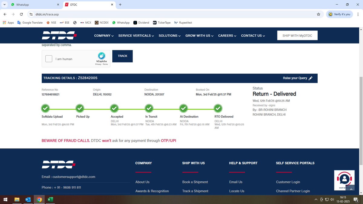 arjun_kiraad's tweet photo. @DTDCIndia #dtdc #dtdccourier 
I have Couriered no Z52842005 on 3rd Feb from NSP Pitampura Delhi, but this packet not Delivered &amp; not Returned to me yet, already waiting from last 12 days, when I Track this pckt on site its showing  already returned to Rohini Branch but they deny https://t.co/d8aBDlYpdj