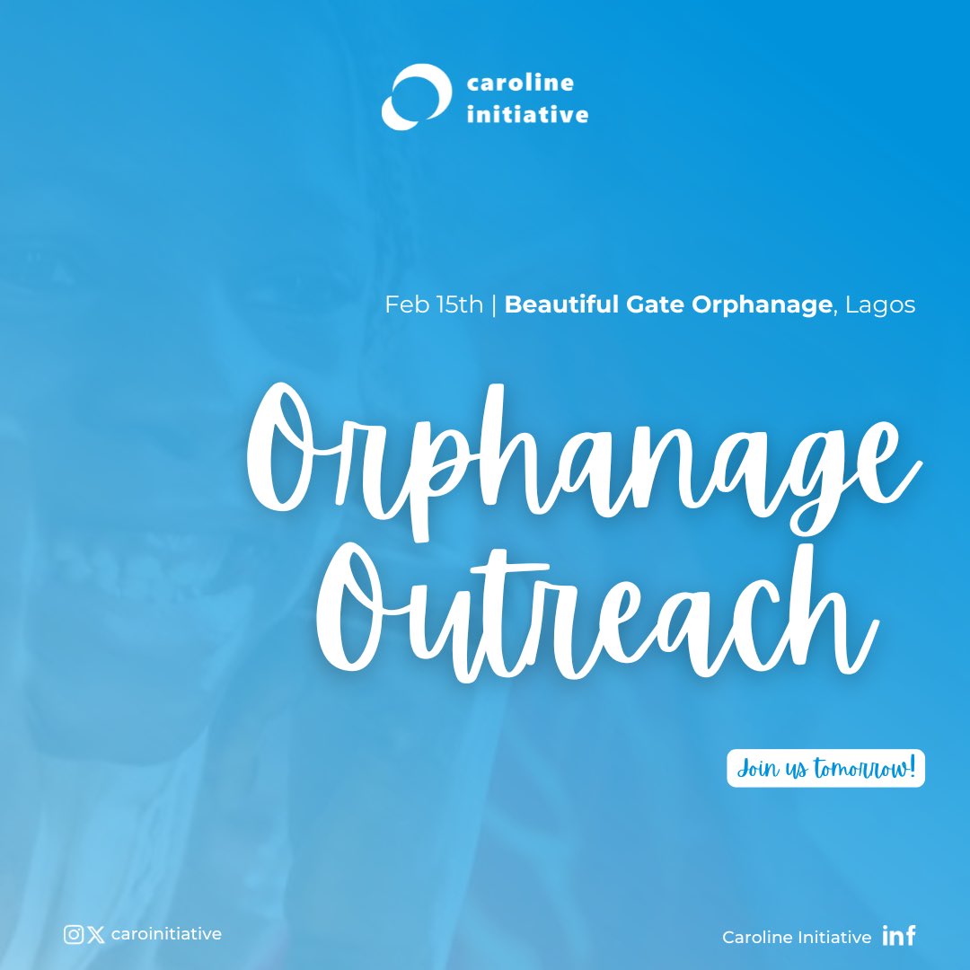 caroinitiative's tweet photo. Join us tomorrow for our Orphanage Outreach. Together, let's do this!
#CarolineInitiative #OrphanageOutreach #OrphanedChildren #ChildrenEmpowerment #SupportChildren #Charity #Valentines https://t.co/qc63t5TAYc