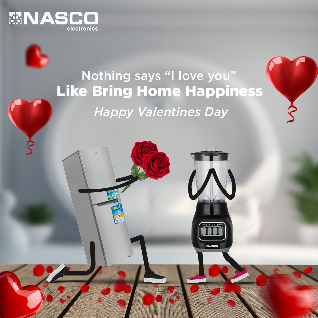 Nothing says ‘I love you’ like bringing home happiness! ❤️✨ Even our appliances know how to spread the love. 😍💐 Happy Valentine’s Day from Nasco! Which Nasco product is your perfect match? 💕 #Nasco #ValentinesDay #BringHomeHappiness
