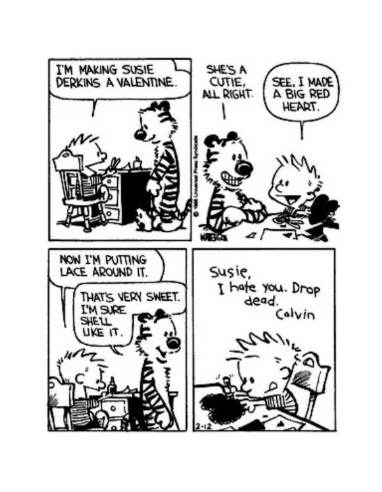 Happy Valentines Day TFT- Enjoy your day and stay warm. Just in case you are missing being in school today…