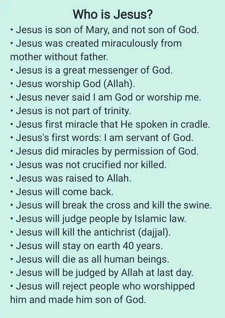 jesus_in_islam's tweet image. “The Islamic Perspective on Jesus (Isa): A Honored Prophet, Not a God to be Worshipped”
#JesusInIslam | #WhoIsJesus | #IslamicBelief | #ProphetIsa | #JesusNotGod | #IslamicPerspective | #MessiahInIslam | #TruthAboutJesus | #IsaInIslam | #JesusTheMessenger | #Monotheism | #Tawheed