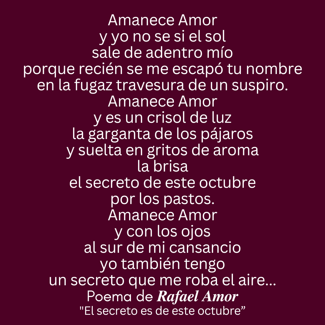 RAFAELAMORPOETA's tweet photo. "EL SECRETO DE ESTE OCTUBRE - Letra de 𝑹𝒂𝒇𝒂𝒆𝒍 𝑨𝒎𝒐𝒓 y música de ELISEO RASTELLINI (Eliseo Imperio) - Canta JOSÉ LARRALDE
https://t.co/XNrDDJ7p6f https://t.co/pvdxJOzRFx
