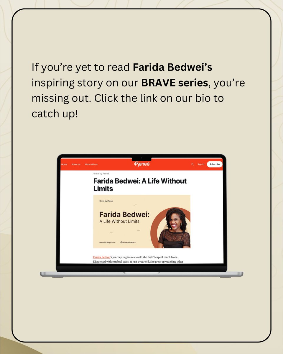 Renee PR (@reneepragency) on Twitter photo Farida Bedwei <a href="/fbedwei/">Farida N. Bedwei</a> created Karmzah to show that strength comes in many forms. Through her comic superhero, she’s challenging perceptions of cerebral palsy and disabilities, proving that representation matters.
Want to hear more about Farida’s inspiring journey? Click the Farida Bedwei <a href="/fbedwei/">Farida N. Bedwei</a> created Karmzah to show that strength comes in many forms. Through her comic superhero, she’s challenging perceptions of cerebral palsy and disabilities, proving that representation matters.
Want to hear more about Farida’s inspiring journey? Click the