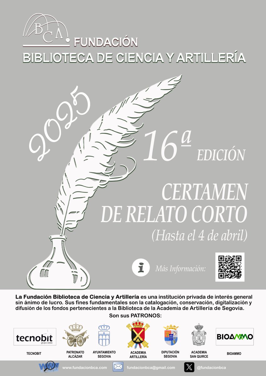 fundacionbca's tweet photo. Hoy día 14 de febrero se ha abierto el plazo de presentación de relatos, correspondiente a la 16ª edición del Concurso literario de Relato Corto convocado por la @fundacionbca.
El fallo del jurado se difundirá el día 23 de abril "Día del Libro".
Más Info.: https://t.co/qmomG5Aaul https://t.co/AYIUQnAwPn