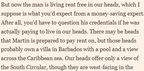 robertshrimsley's tweet photo. There are three of us in this marriage. My wife, me and the money-saving expert. 
  
Help: Martin Lewis is living rent-free in our heads  The latest essential advice from an exasperated journalist.

https://t.co/zbw7BdcKEG https://t.co/cqVqLj8xLi