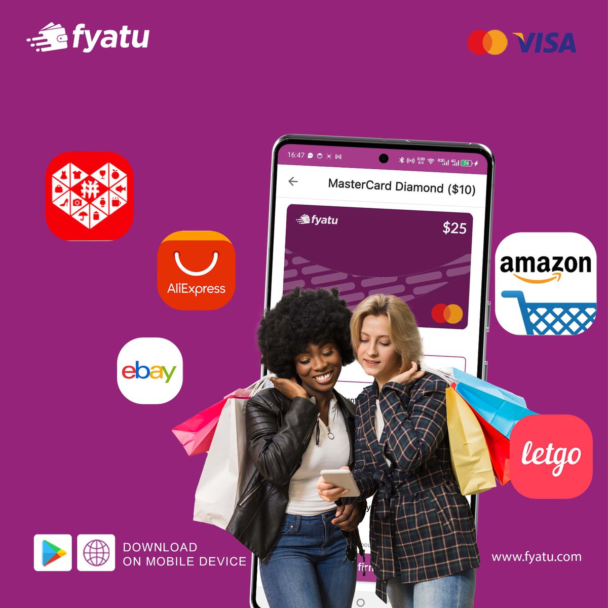 💳✨ Pour la Saint-Valentin, faites vos achats en ligne en toute simplicité grâce à l'application Fyatu ! Créez votre Mastercard virtuelle en quelques secondes et offrez le cadeau idéal à votre bien-aimé(e). 💝🛍️

Téléchargez-la dès maintenant et faites vos achats sans stress !