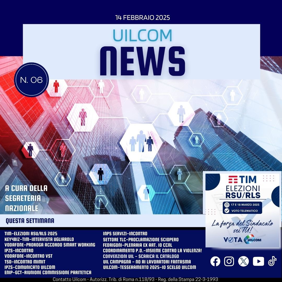 📣È online il VI numero di UILCOM NEWS a cura della Segreteria Nazionale
0️⃣6️⃣-2️⃣0️⃣2️⃣5️⃣

uilcom.it/wp-content/upl…