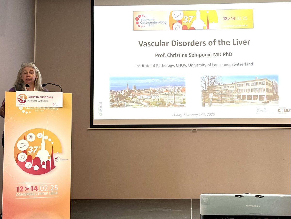 Dina Tiniakos (@dinatiniakos) on Twitter photo Who better than Christine Sempoux 👌to describe the 🔬pathology of vascular liver disease? Great digestive🔬🩺 session organised by Ann Driessen #antwerphepatology #belgiangastroenterologyweek 🇧🇪@esp <a href="/EASLnews/">EASLnews</a> <a href="/my_ueg/">my_UEG</a> <a href="/valerie_paradis/">Paradis valerie</a> <a href="/UKLiverPath/">UK Liver Pathology Group</a> <a href="/LiverPath_HPHS/">Hans Popper Hepatopathology Society</a> #LiverTwitter Who better than Christine Sempoux 👌to describe the 🔬pathology of vascular liver disease? Great digestive🔬🩺 session organised by Ann Driessen #antwerphepatology #belgiangastroenterologyweek 🇧🇪@esp <a href="/EASLnews/">EASLnews</a> <a href="/my_ueg/">my_UEG</a> <a href="/valerie_paradis/">Paradis valerie</a> <a href="/UKLiverPath/">UK Liver Pathology Group</a> <a href="/LiverPath_HPHS/">Hans Popper Hepatopathology Society</a> #LiverTwitter
