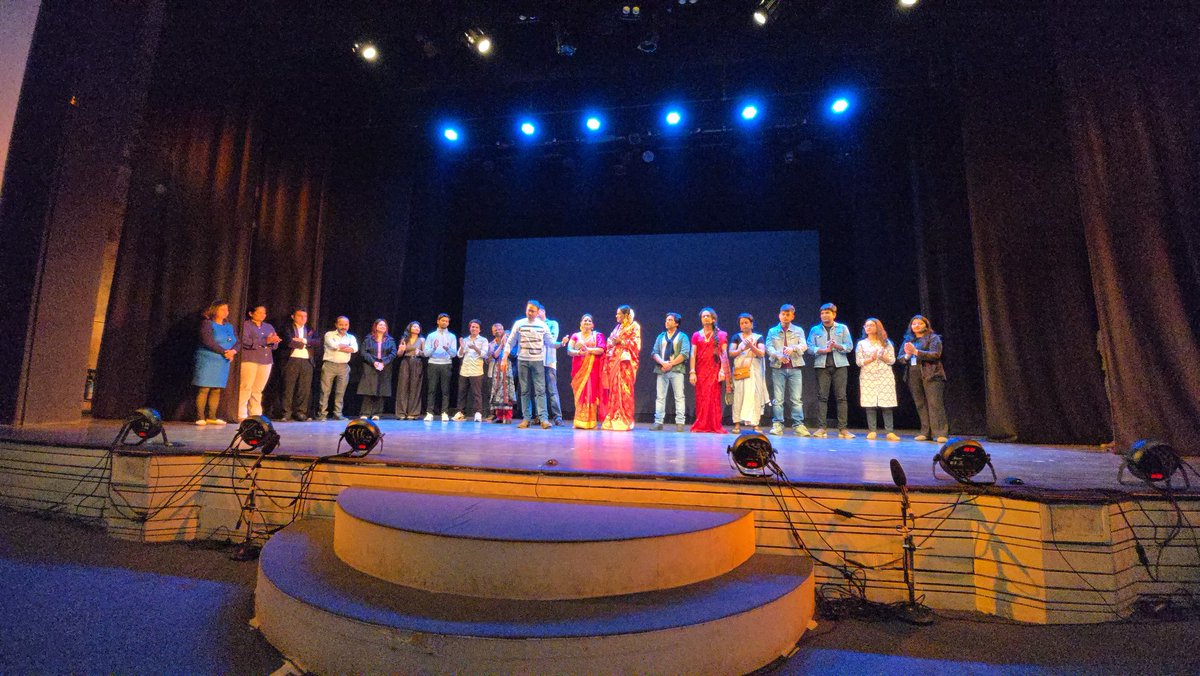 virenbasoya's tweet photo. "7:40 Ki Ladies Special" Wins Hearts at Bharat Rang Mahotsav!

What an unforgettable night at Bharat Rang Mahotsav, Delhi! Our show, "7:40 Ki Ladies Special," was sold out a day before the performance, and the love we received from the audience was beyond words.Big Thanks to NSD. https://t.co/bkVVNqPIiW