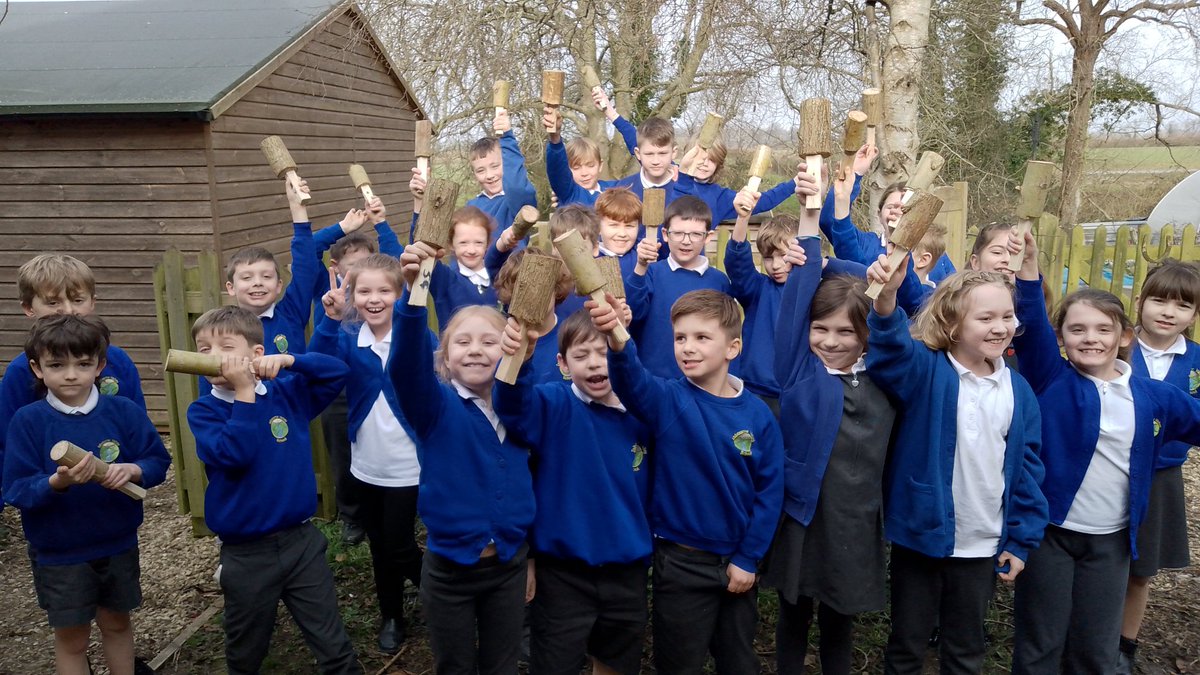 IVSchool's tweet image. Windrush made mallets in Forest School!