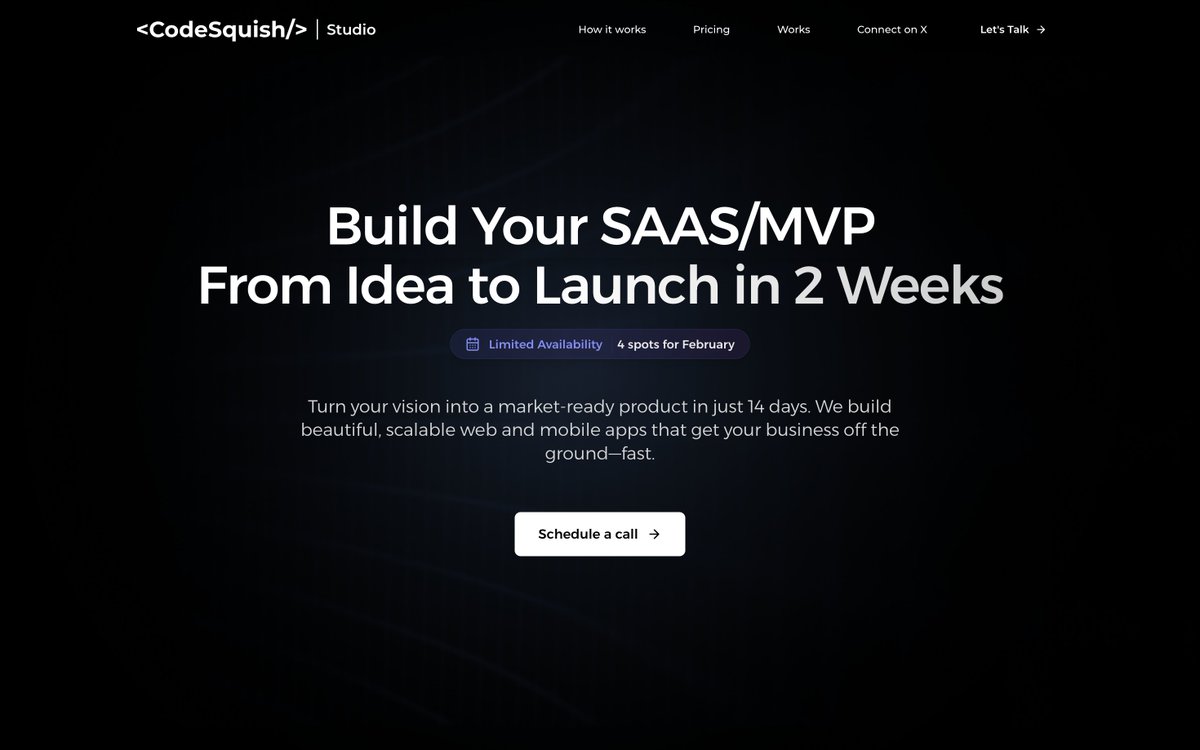 codesquishh's tweet photo. We've revamped how we build &amp; deliver MVP/SAAS at @codesquishh!

Improved context, pricing, processes, &amp; website—plus automation for better value.

 Let's make a difference! https://t.co/5YC3eZuvzD