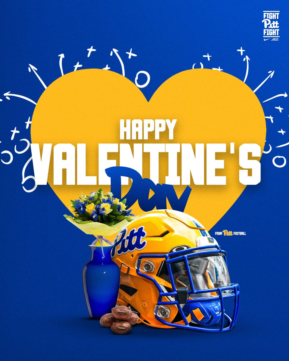 Happy Valentine’s Day from Pitt Football!! 💙💛#H2P