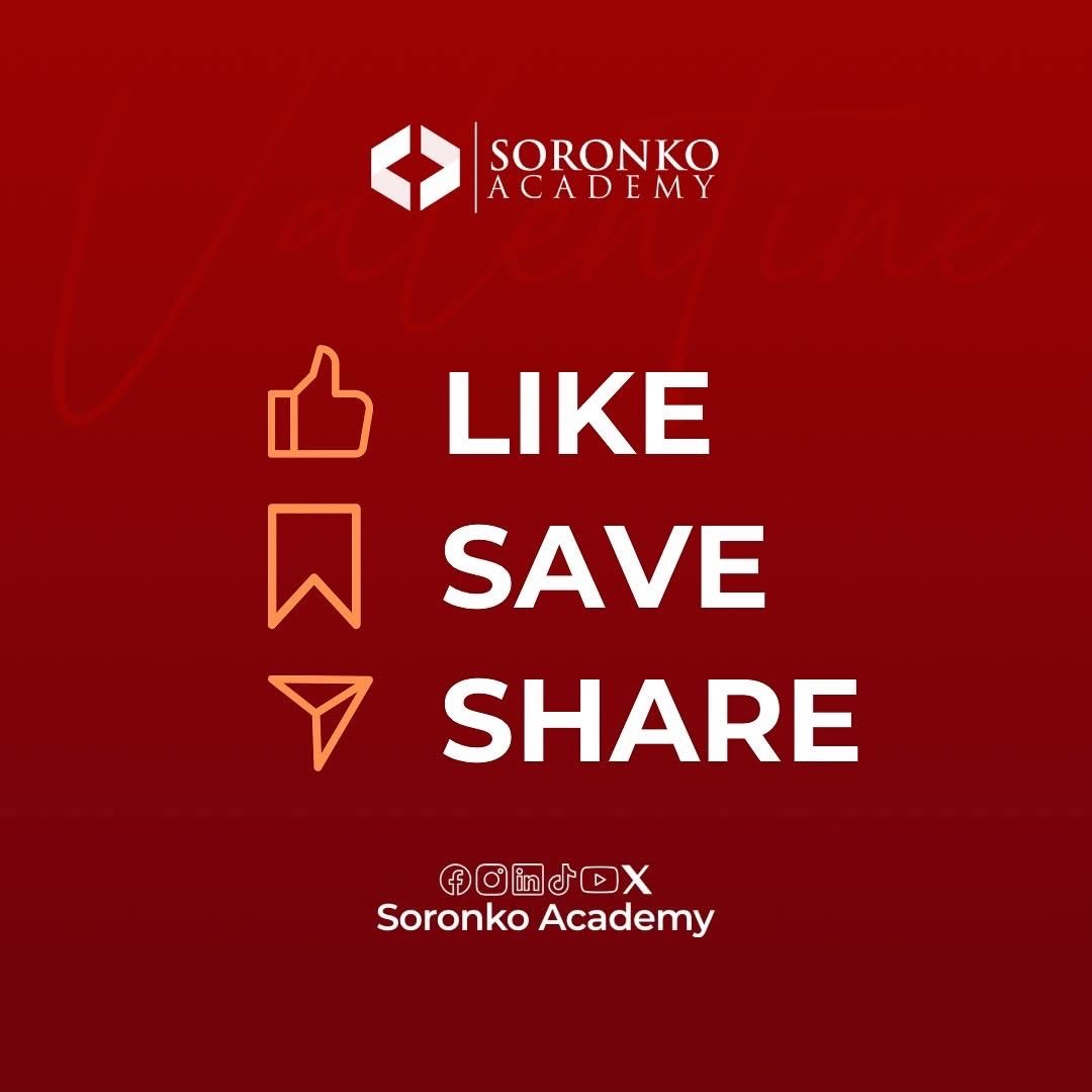 ragyare's tweet image. Happy Valentine's Day! Looking for something to make your tech crush blush? Steal some of these from Soronko Academy😉
Code crushin’ on you this Valentine’s! Wishing all the tech-loving couples a day filled with love, laughter, & error-free code.#ValentinesDay #CodingLove