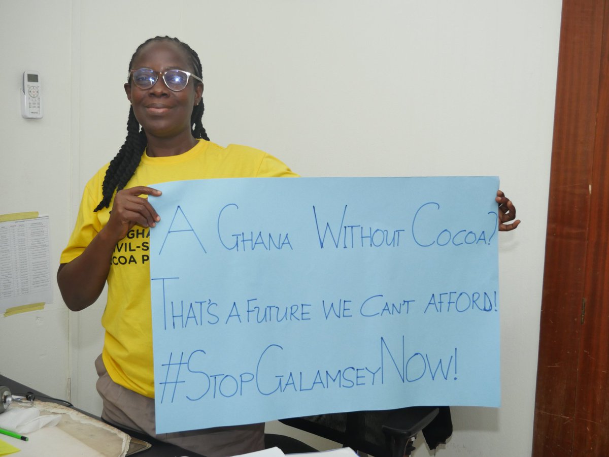 SEND_GHANA's tweet photo. A Ghana without cocoa? @JDMahama Thatโs a future we canโt afford! #StopGalamseyNow #SaveChocolate #SaveLove #NationalCocoaDay @ghcocoaplatform @oxfaminghana @ecocareghana https://t.co/Fd0GzThiT4