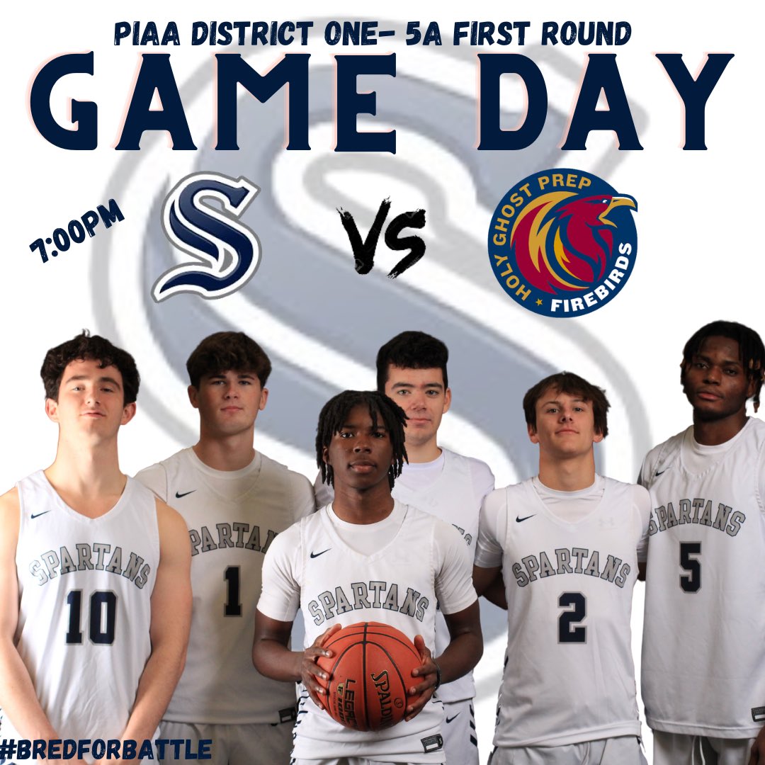 STHS_hoops's tweet photo. 🚨 GAME DAY 🚨

First round of the District One- 5A tournament starts tonight against Holy Ghost Prep! 

📍Holy Ghost 
⏰ 7:00pm

#bredforbattle https://t.co/Qj1ko0Pg2w