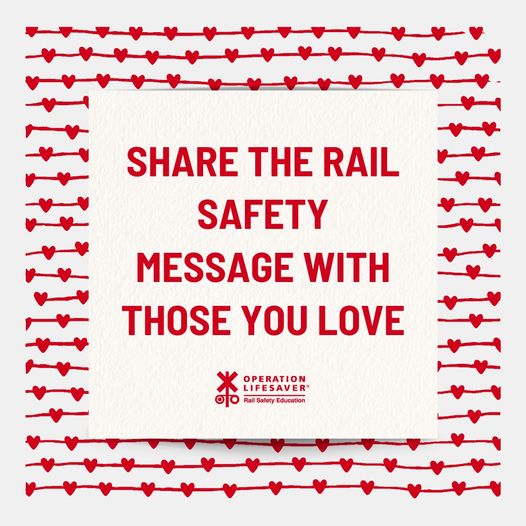 LifesaverVT's tweet photo. This Valentine’s Day and every day, keep your loved ones safe by sharing the #RailSafetyEducation message with them.

#stoptracktragedies #seetracksthinktrain https://t.co/b8PrhGD0VZ