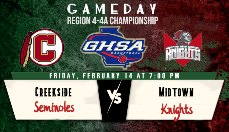 GHSA (@_officialghsa_) on Twitter photo 🚨Region 4-4A Championship🏀🔥
✅ <a href="/CreeksideWBB/">CreeksideWBB</a> vs. <a href="/MidtownGirlsBB/">Midtown HS Girls Basketball</a> | Boys Basketball
📅 2/14/2025 @ 7p.
📺 bit.ly/3CTrIea
<a href="/1cecedennis/">Cece</a> <a href="/showtimeejaay_/">Jacy Mitchell</a> <a href="/Creekside_Tribe/">Creekside Athletics</a> <a href="/Creekside_High/">Creekside High</a> <a href="/MidtownHS_Ath/">Midtown Athletics</a> <a href="/JacksonQue4/">Rendell Jackson Ed.S, CMAA</a> 🚨Region 4-4A Championship🏀🔥
✅ <a href="/CreeksideWBB/">CreeksideWBB</a> vs. <a href="/MidtownGirlsBB/">Midtown HS Girls Basketball</a> | Boys Basketball
📅 2/14/2025 @ 7p.
📺 bit.ly/3CTrIea
<a href="/1cecedennis/">Cece</a> <a href="/showtimeejaay_/">Jacy Mitchell</a> <a href="/Creekside_Tribe/">Creekside Athletics</a> <a href="/Creekside_High/">Creekside High</a> <a href="/MidtownHS_Ath/">Midtown Athletics</a> <a href="/JacksonQue4/">Rendell Jackson Ed.S, CMAA</a>