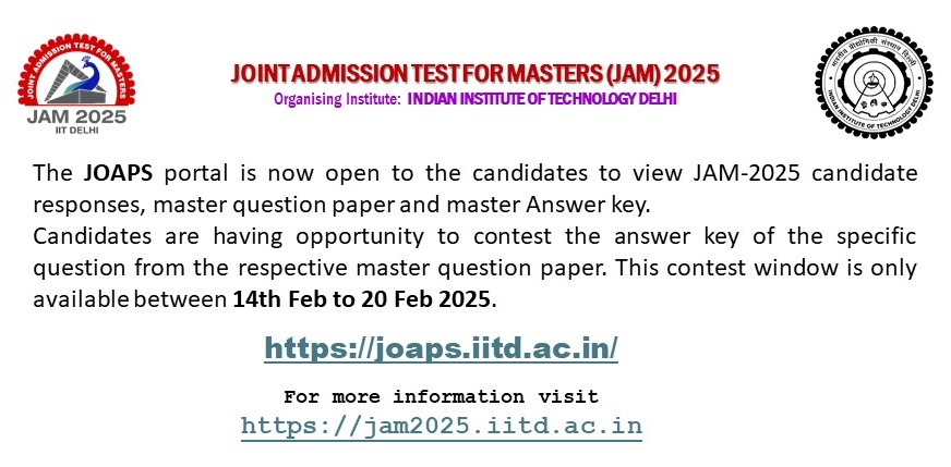 JAM 2025 (@jam2025official) on Twitter photo #JAM2025
<a href="/iitdelhi/">IIT Delhi</a> <a href="/iiscbangalore/">IISc Bangalore</a> <a href="/iitbombay/">IIT Bombay</a> <a href="/IITGuwahati/">IIT Guwahati</a> <a href="/IITKanpur/">IIT Kanpur</a> <a href="/iitkharagpur/">iit kharagpur</a> <a href="/iitmadras/">IIT Madras</a> <a href="/iitroorkee/">IIT Roorkee</a> <a href="/IBITF_IITBhilai/">IIT BHILAI INNOVATION AND TECHNOLOGY FOUNDATION</a> <a href="/IITBhubaneswar/">IIT Bhubaneswar</a> <a href="/iitgn/">IIT Gandhinagar</a> <a href="/IITHyderabad/">IIT Hyderabad</a> <a href="/IITIndore/">IIT Indore</a> <a href="/IITJammu/">IIT Jammu</a> <a href="/iitjodhpur/">Indian Institute of Technology Jodhpur</a> <a href="/iitmandi/">IIT Mandi</a> <a href="/iitpalakkad/">IIT Palakkad</a> <a href="/IITPAT/">IIT Patna</a> <a href="/iitrpr/">IIT ROPAR</a> <a href="/iit_tirupati/">IIT Tirupati</a> <a href="/IITBHU_Varanasi/">IIT (BHU), Varanasi</a> <a href="/iitdharwad/">IITDharwad</a> #JAM2025
<a href="/iitdelhi/">IIT Delhi</a> <a href="/iiscbangalore/">IISc Bangalore</a> <a href="/iitbombay/">IIT Bombay</a> <a href="/IITGuwahati/">IIT Guwahati</a> <a href="/IITKanpur/">IIT Kanpur</a> <a href="/iitkharagpur/">iit kharagpur</a> <a href="/iitmadras/">IIT Madras</a> <a href="/iitroorkee/">IIT Roorkee</a> <a href="/IBITF_IITBhilai/">IIT BHILAI INNOVATION AND TECHNOLOGY FOUNDATION</a> <a href="/IITBhubaneswar/">IIT Bhubaneswar</a> <a href="/iitgn/">IIT Gandhinagar</a> <a href="/IITHyderabad/">IIT Hyderabad</a> <a href="/IITIndore/">IIT Indore</a> <a href="/IITJammu/">IIT Jammu</a> <a href="/iitjodhpur/">Indian Institute of Technology Jodhpur</a> <a href="/iitmandi/">IIT Mandi</a> <a href="/iitpalakkad/">IIT Palakkad</a> <a href="/IITPAT/">IIT Patna</a> <a href="/iitrpr/">IIT ROPAR</a> <a href="/iit_tirupati/">IIT Tirupati</a> <a href="/IITBHU_Varanasi/">IIT (BHU), Varanasi</a> <a href="/iitdharwad/">IITDharwad</a>