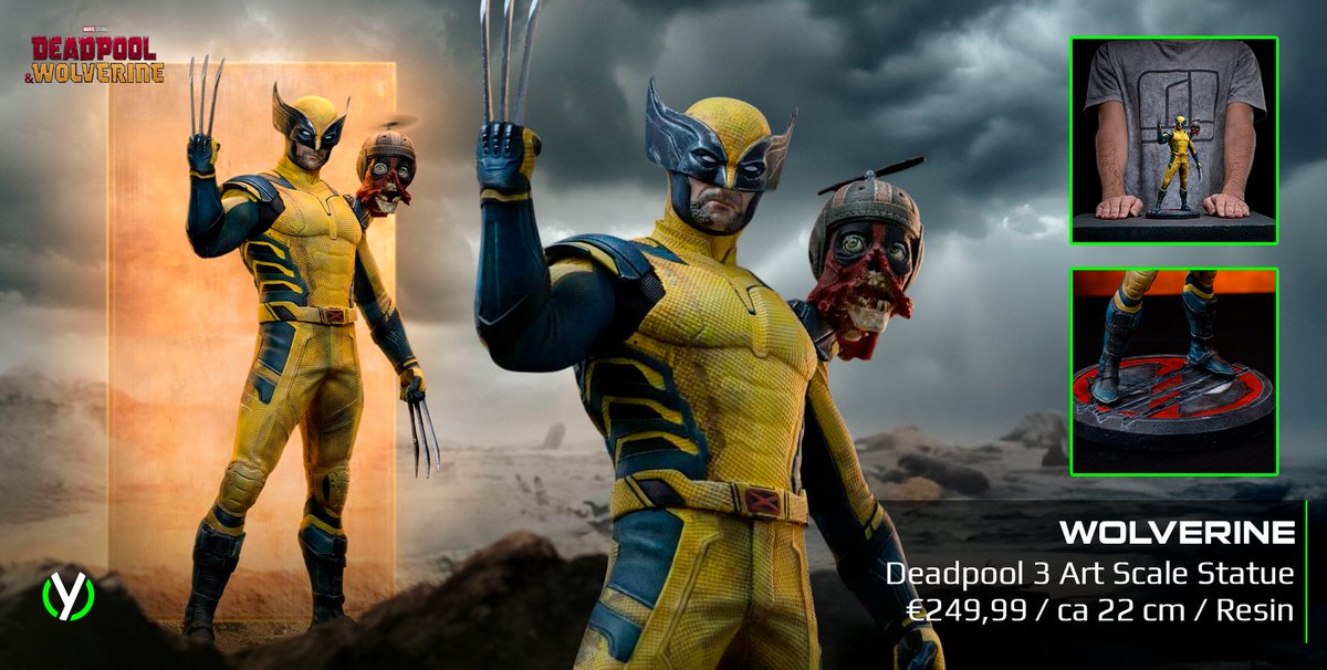 🐺💀 Deadpool &amp; Wolverine Fans aufgepasst! 

Diese epische Wolverine Statur ist ein absolutes Must-Have für eure Sammlung. 😍🔥

Holt euch Logan jetzt hier: yvolve.shop/products/deadp…

#Deadpool #Wolverine #Headpool #Marvel