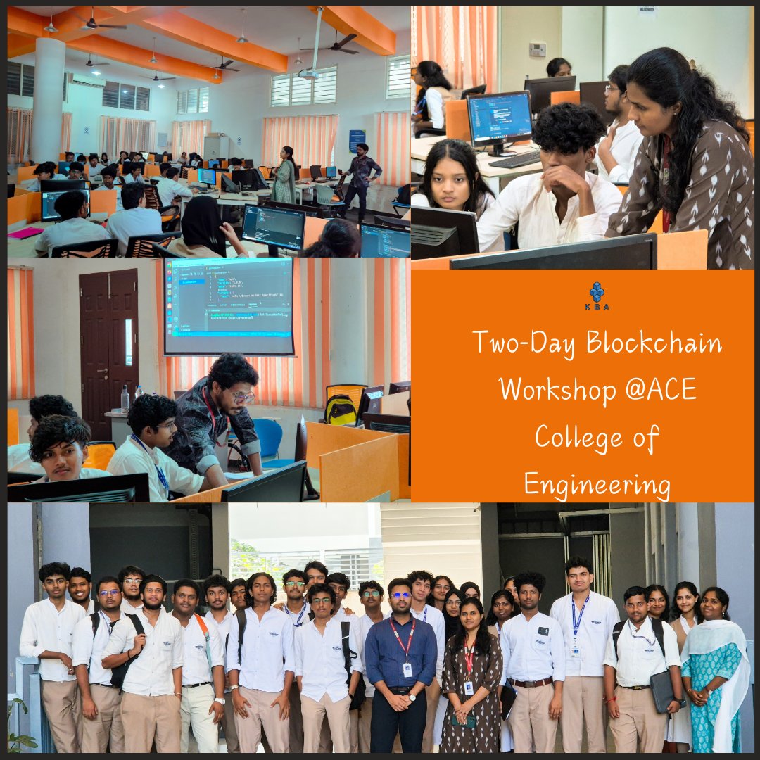 kbaiiitmk's tweet image. From the 2-Day #blockchainworkshop at @ACECOLLEGE  💡🔥Big shoutout to all the #students who joined us with curiosity, questions, and unstoppable enthusiasm. 
#blockchaineducation #workshop #kba #kbaiiitmk #keralablockchainacademy #ACECollege #web3 #ethereum #decentralised