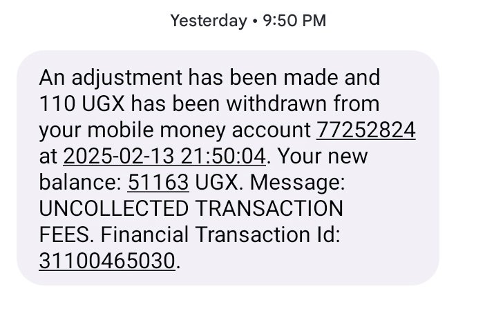 weredavi's tweet photo. @Sudhirntv @mtnug Imagine mbu it's uncollected transaction fees!!!!
Are we really safe!!! https://t.co/999A4rIuk7