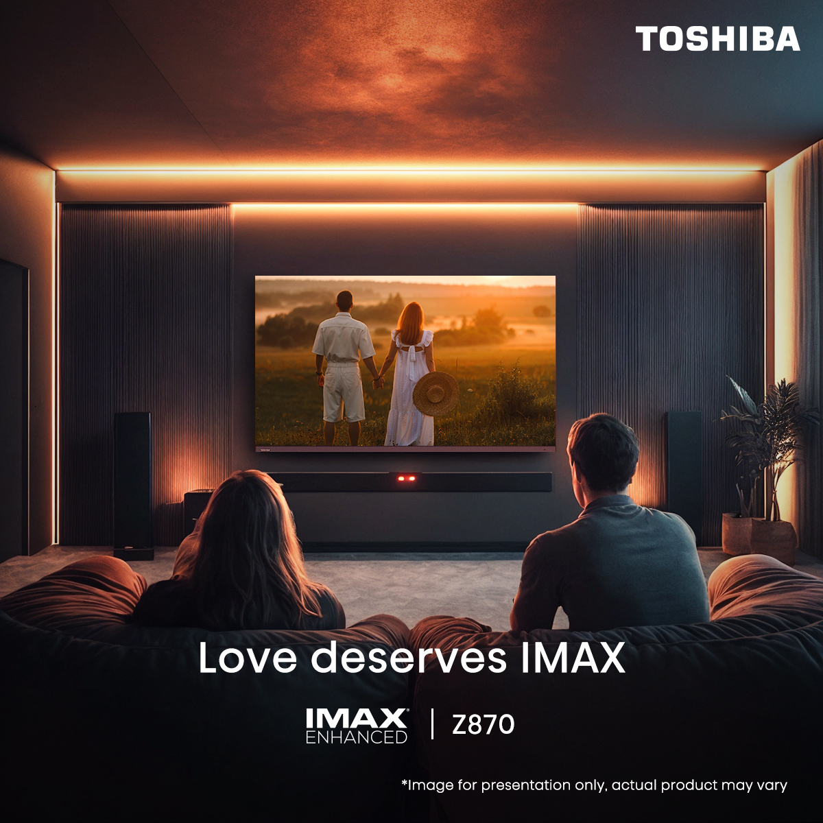 Date night in? Make it one to remember with a #ToshibaTV home theatre for the perfect #Valentines night. Which love story is your favorite to watch?