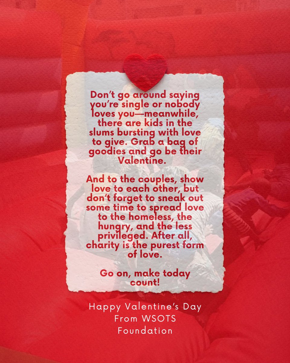 wsotsfoundation's tweet photo. Make Today Count! Share the Love! ❤️ #wsotsfoundation https://t.co/Rj3FcJRDPe