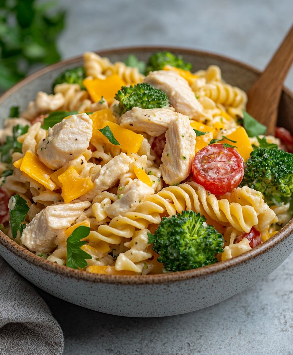 DinnerEasy17's tweet photo. Chicken Broccoli Pasta Salad 🤤 https://t.co/ZjVk9BtBzm
