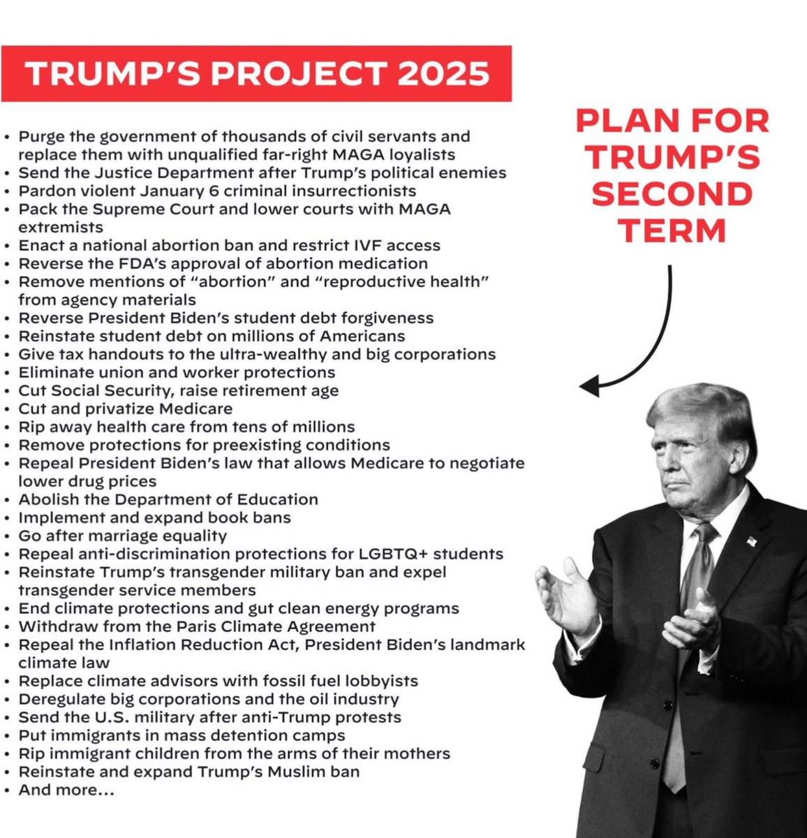 ladybuggedhc's tweet image. #TrumpsProject2025
@Donald Trump has significant plans for a project he previously denied. This poses a serious threat that will negatively impact most of us. However, it won&apos;t affect Trump or his billionaire buddies, lucky them #StopProject2025