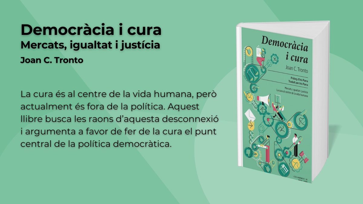 Un 📕 de <a href="/Raig_Verd/">Raig Verd Editorial</a> 🆕a la #bibupcvilanova que posa al punt de mira de la política democràtica les cures per una societat més igualitària.

✅discovery.upc.edu/permalink/34CS…
➕ novetats a: ja.cat/novetats_bibup…