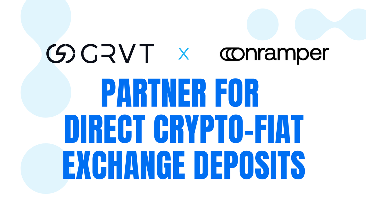 We've integrated <a href="/GetOnramper/">Onramper</a> to power onramps into GRVT!

Going on-chain is now faster &amp; cheaper with their top aggregators. Get the best rates &amp; routes for your location and payment method.

👉 Try now: grvt.io/exchange/depos…
👉 Get the news: coingape.com/press-releases…