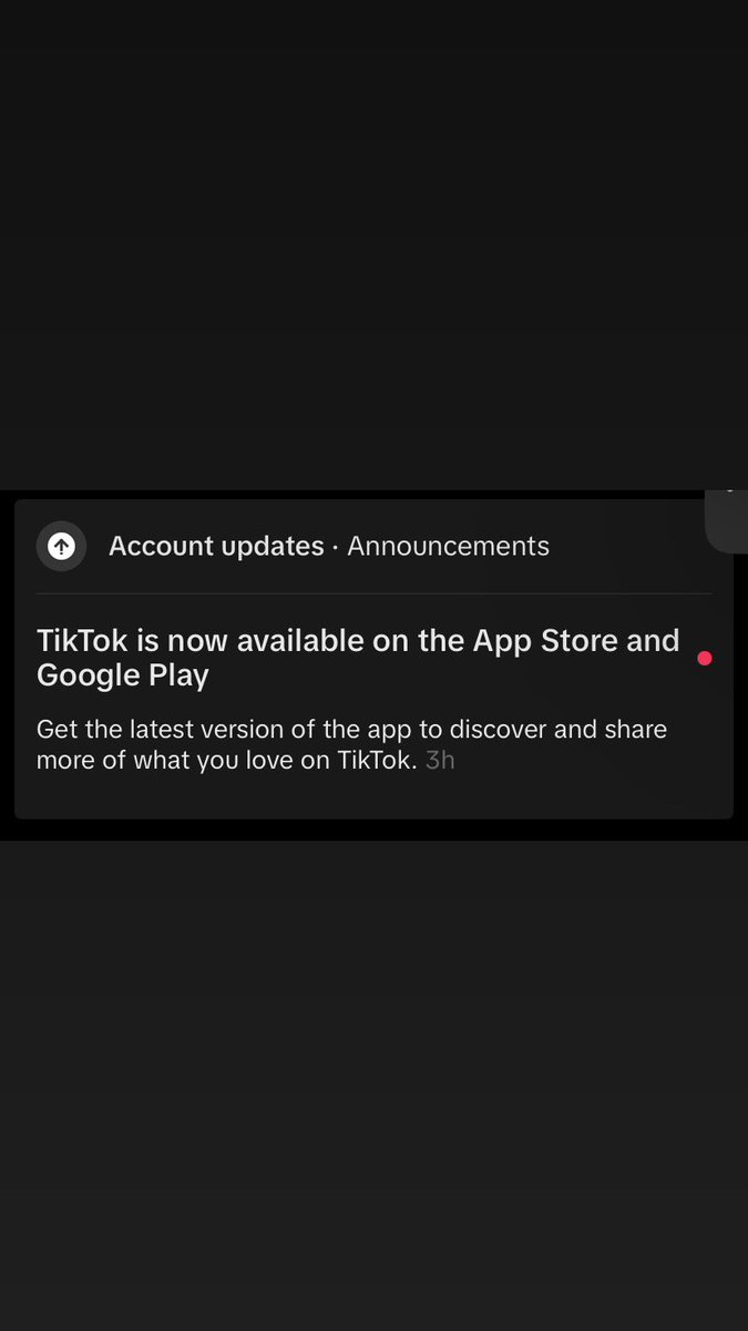 TIKTOK IS BACK IN THE APP STORE AND GOOGLE PLAY !!! 

#TikTok