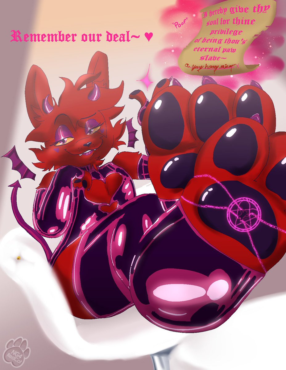 Remember, when I come to you with a devilish offer,
I always get my end of the bargain~ ❤️😈

#furry #FurryFandom #Macro #Micro #paws