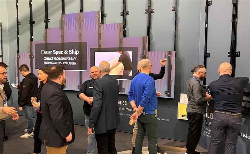Our Chief TiLED™ Universal Wall Mount stole the show at ISE 2025! Thank you for overwhelming positive feedback on  the industry-first floating button-capture tech, slashing LED wall install times. Now shipping worldwide! Find all details> shorturl.at/E8OEl #ISE2025 #dvLED
