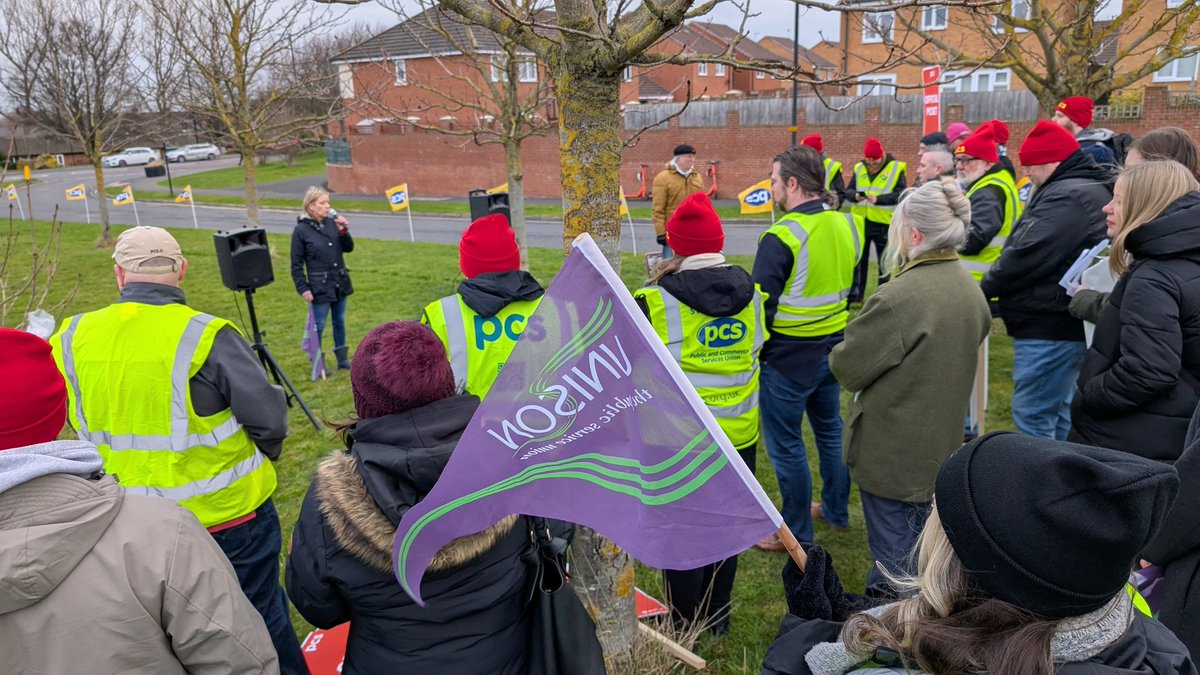 "Solidarity from UNISON, we'll be with you all the way" - that's the message from your Regional Secretary, Clare Williams, to <a href="/pcs_union/">PCS Union (pcs.org.uk)</a> picket line in Longbenton