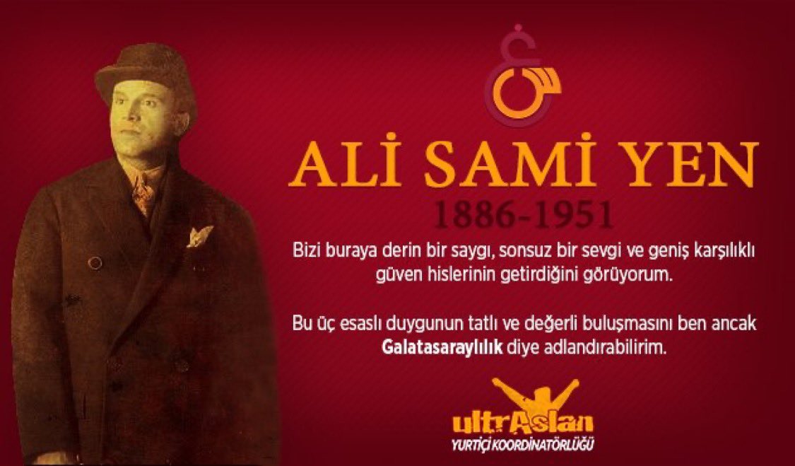 "Maksadımız İngilizler gibi toplu bir halde oynamak, bir renge ve bir isme malik olmak ve Türk olmayan takımları yenmek." 
- Ali Sami Yen 💛❤️

Galatasaray 
#Galatasaray #OkanBuruk