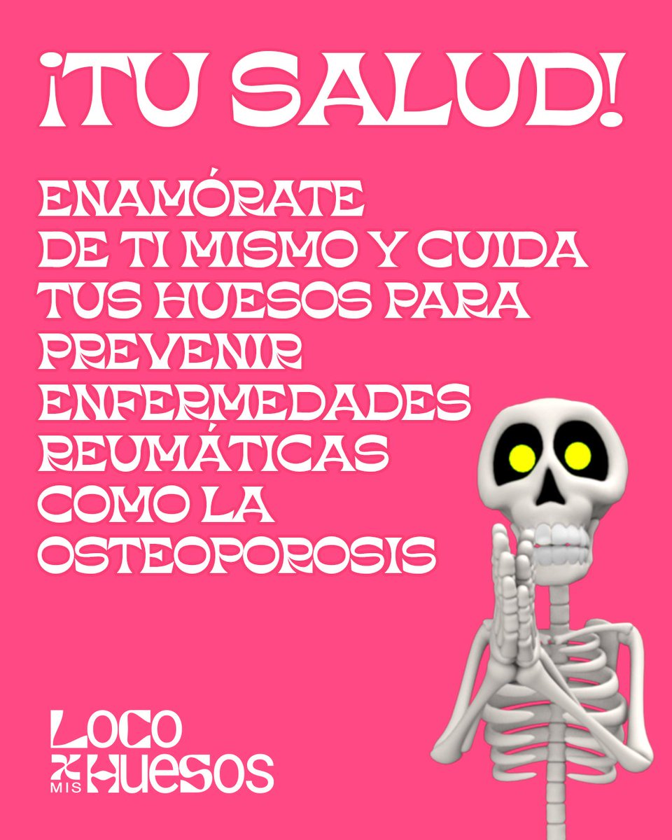 💘 ¡Este #SanValentín, tu #crush más fiel son tus huesos! 🦴

💪 Cuídalos con amor, muévete, come de forma saludable  y ante cualquier dolor o inflamación, acude al especialista.

 #locoXmishuesos