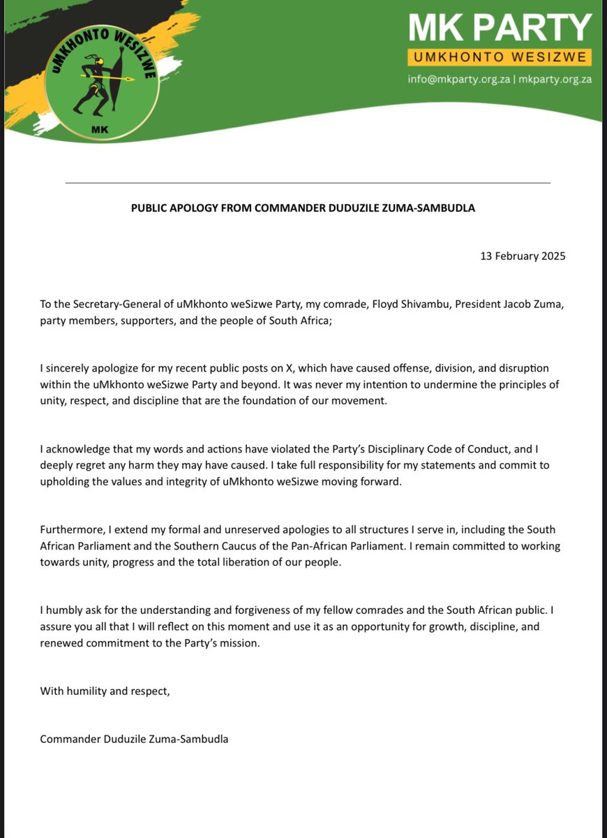 Dudu “Grenade” Zuma-Sambudla tweet media