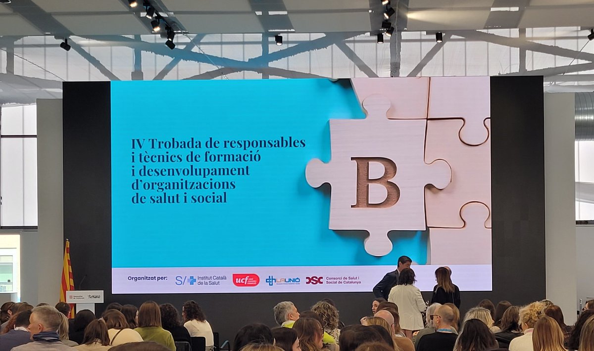 Comença la trobada de responsables i tècnics de formació i desenvolupament d'organitzacions de salut i social. Moltes gràcies als més de 250 professionals que heu vingut #bital #ucf #ics
