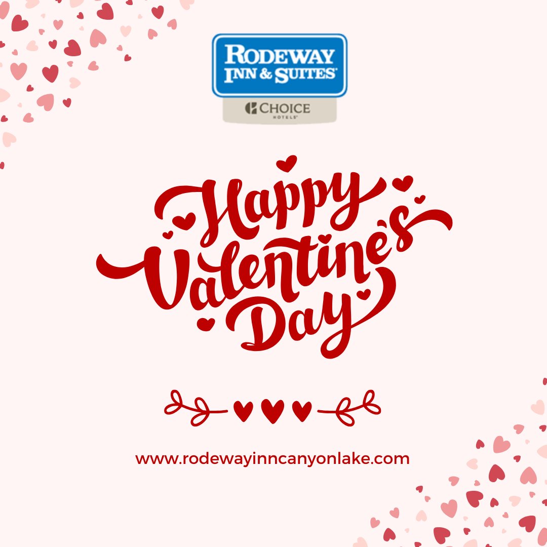 rodewayinnhotel's tweet photo. Celebrate love and breathtaking views this Valentine’s Day in Canyon Lake!
Stay with us at Rodeway Inn.
https://t.co/8ZdesV9kWY
#ValentinesDay #RodewayInnCanyonLake #RomanticGetaway #CanyonLakeStay #CelebrateLove https://t.co/4UZnBHsO7y