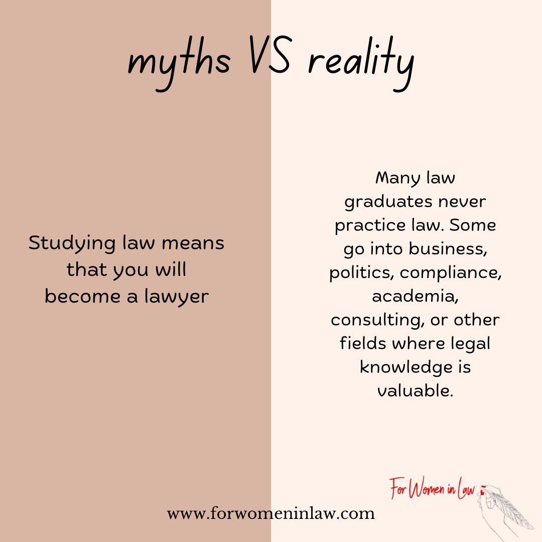 Not all lawyers spend their days in court, and not every case is a dramatic showdown. The law isn’t always what it seems from TV or movies.

#forwomeninlaw #network #womenandinfluence #womeninpower #leadership #connecting #candidateattorney #law #lawyers #womaninlaw #legalmyths