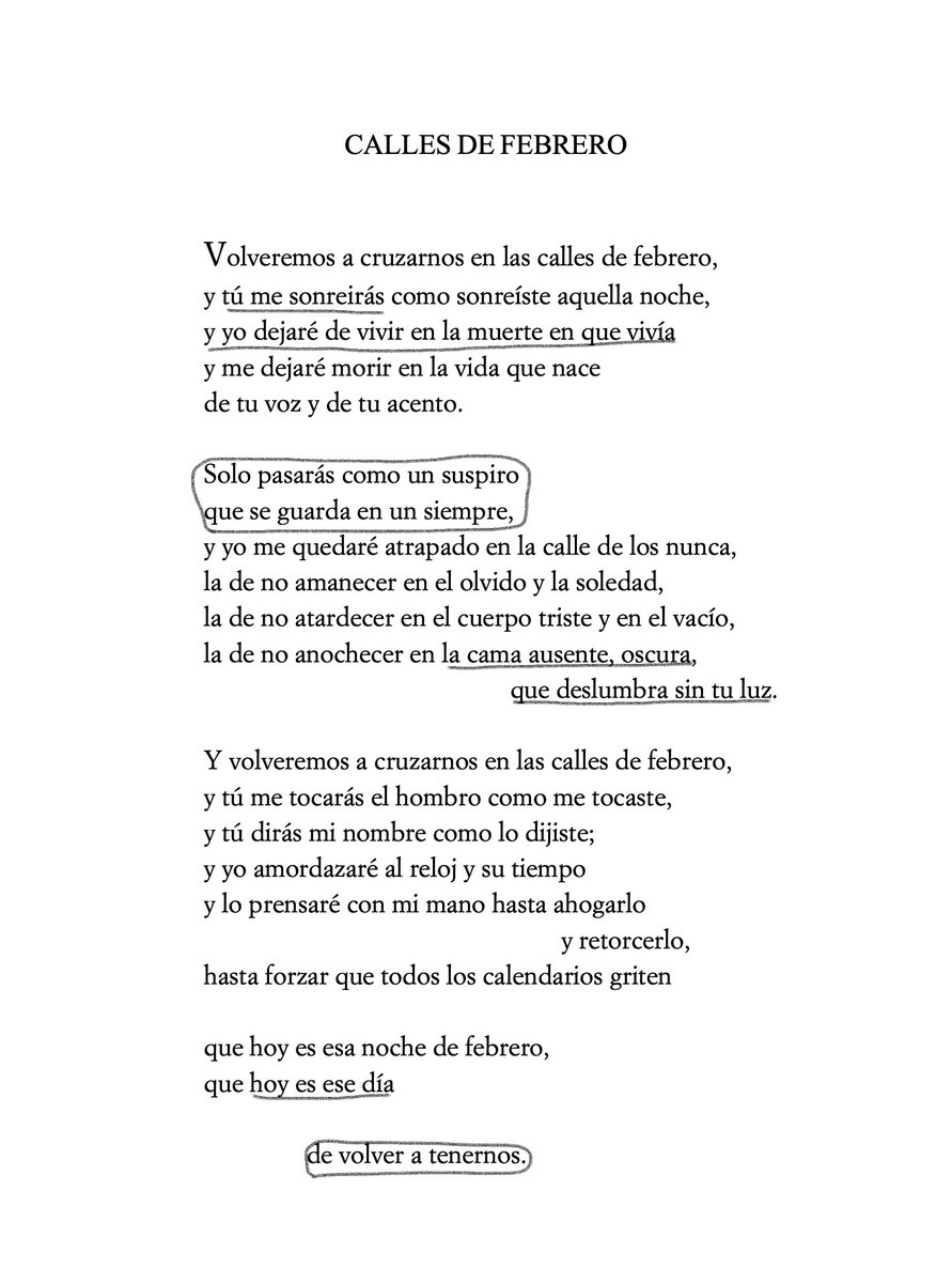 Se lo escribí un catorce de febrero en memoria de otro catorce de febrero.