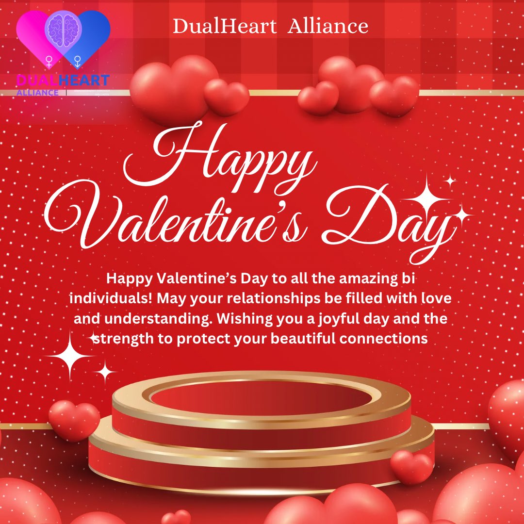 DualheartA's tweet photo. Happy Valentine’s Day , Let’s celebrate love in all its diverse forms. As a bi mental and sexual health organization, we encourage everyone to embrace their identities and prioritize their well-being. Love yourself and each other!#Valentine https://t.co/WCdqHEjYNX
