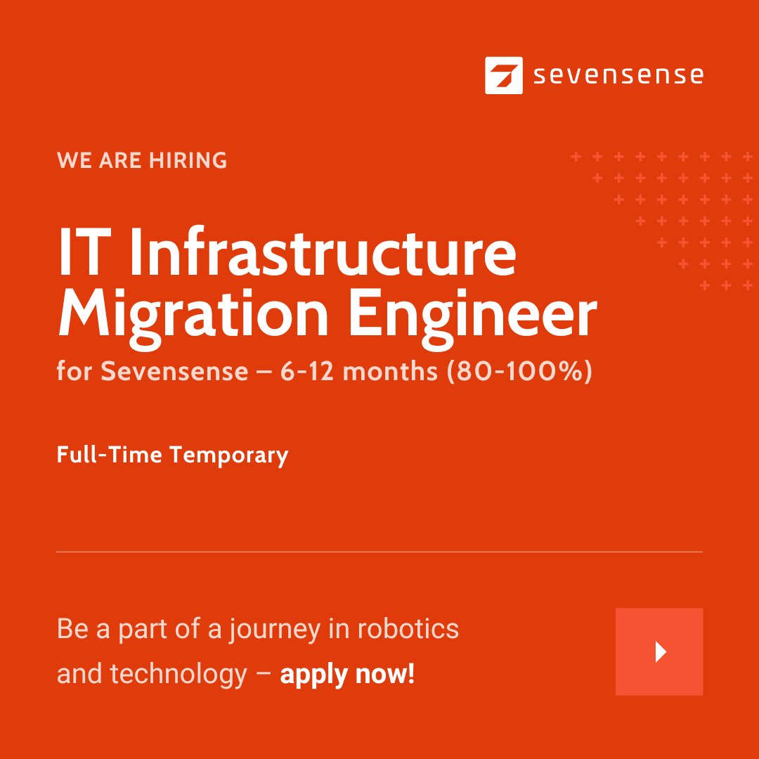 7Srobotics's tweet image. We are hiring an IT Infrastructure Migration Engineer (6-12 months, 80-100%) in Zurich. Lead network redesign, VM migration & cybersecurity improvements in a cutting-edge robotics environment. Linux & security expertise required. Hybrid role. careers.abb/global/en/job/…