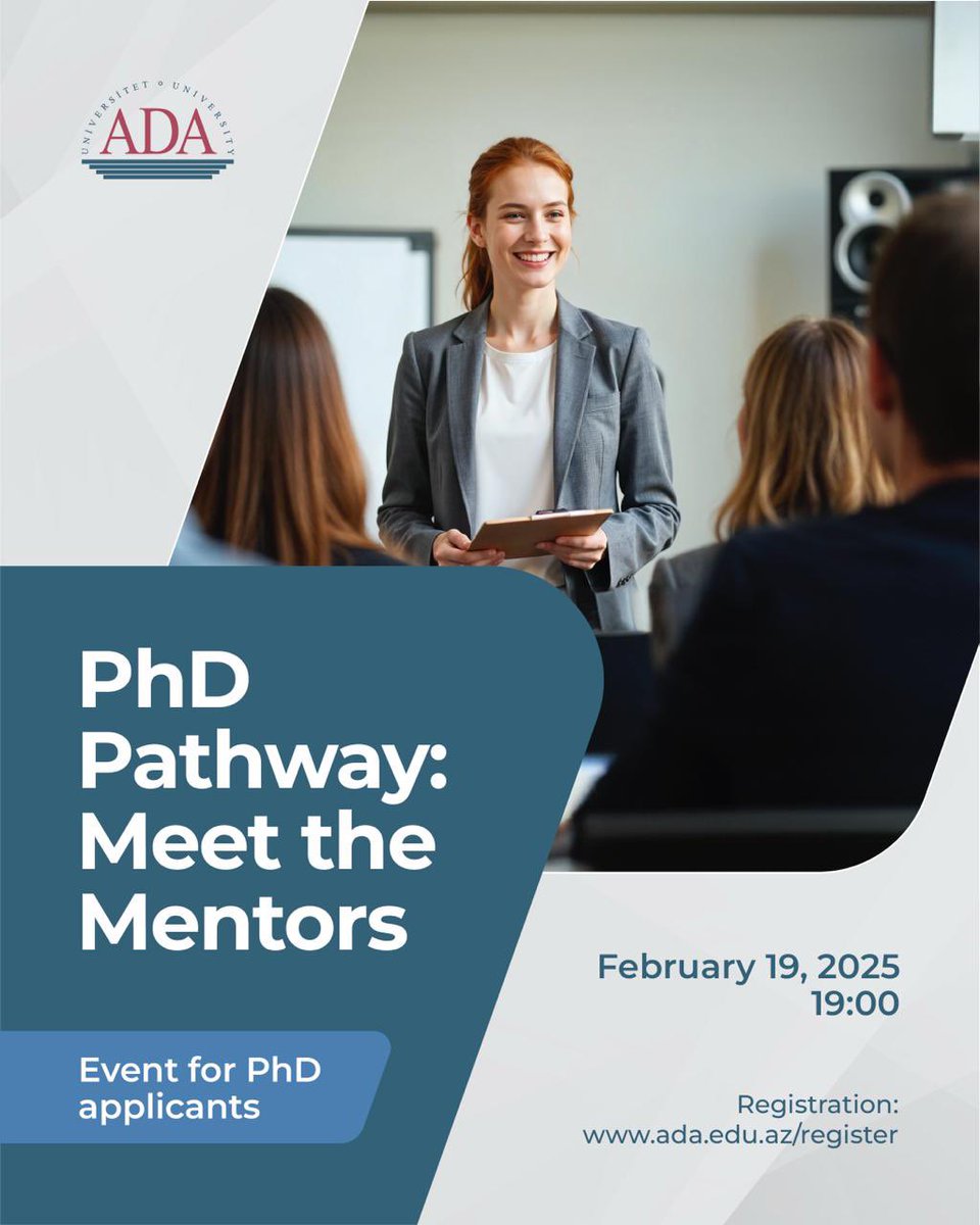 ADAUniversity's tweet image. 🎓Do you know that our SITE offers a PhD? 
💭Curious to apply? 
Attend the Info session, meet the faculty, and learn about research opportunities.
#ADAUniversity #PhD #InfoSession #Research