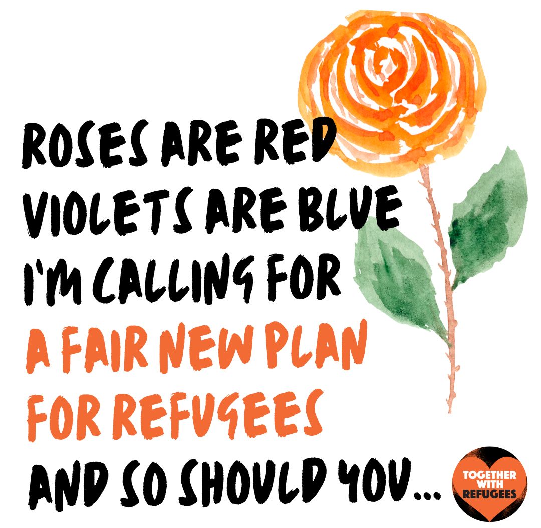 This Valentine’s Day - and every day - we stand up for compassion, fairness and welcome 🧡. We are proud members of Together With Refugees, a coalition of organisations that believe in a more compassionate approach to refugees. Join us in the call for a far new plan for refugees